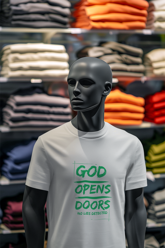 G.O.D God Opens Doors, White & Green Unisex Preorder today, available 8/23/24